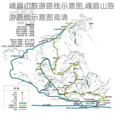 峨眉山旅游路线示意图,峨眉山旅游路线示意图高清