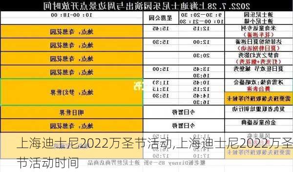 上海迪士尼2022万圣节活动,上海迪士尼2022万圣节活动时间