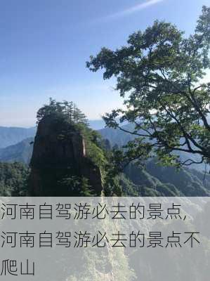 河南自驾游必去的景点,河南自驾游必去的景点不爬山