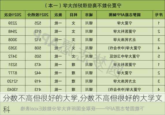 分数不高但很好的大学,分数不高但很好的大学文科