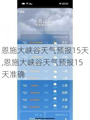 恩施大峡谷天气预报15天,恩施大峡谷天气预报15天准确