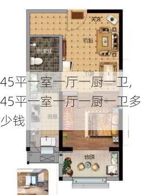 45平一室一厅一厨一卫,45平一室一厅一厨一卫多少钱