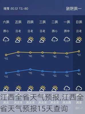 江西全省天气预报,江西全省天气预报15天查询