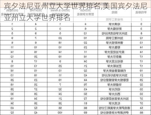 宾夕法尼亚州立大学世界排名,美国宾夕法尼亚州立大学世界排名