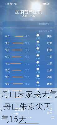 舟山朱家尖天气,舟山朱家尖天气15天