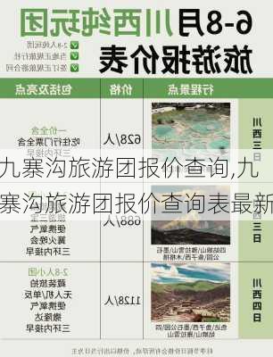 九寨沟旅游团报价查询,九寨沟旅游团报价查询表最新