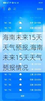 海南未来15天天气预报,海南未来15天天气预报情况