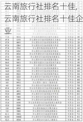 云南旅行社排名十佳,云南旅行社排名十佳企业