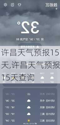 许昌天气预报15天,许昌天气预报15天查询