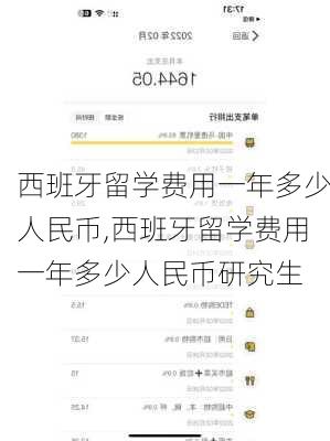 西班牙留学费用一年多少人民币,西班牙留学费用一年多少人民币研究生