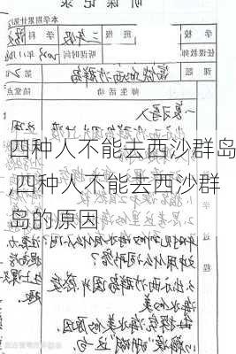 四种人不能去西沙群岛,四种人不能去西沙群岛的原因