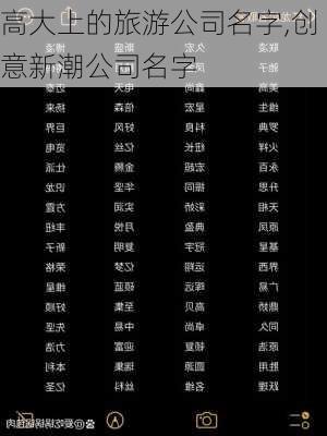 高大上的旅游公司名字,创意新潮公司名字