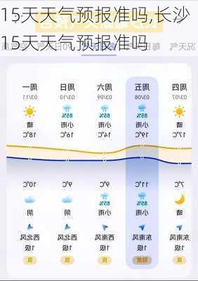 15天天气预报准吗,长沙15天天气预报准吗