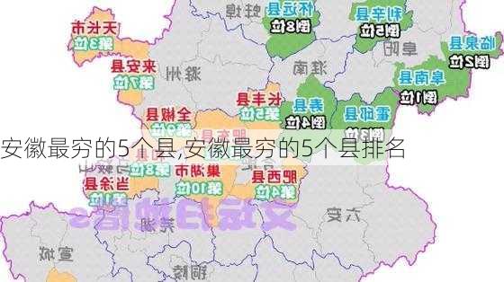 安徽最穷的5个县,安徽最穷的5个县排名