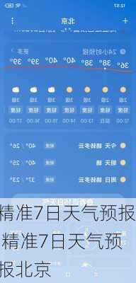 精准7日天气预报,精准7日天气预报北京