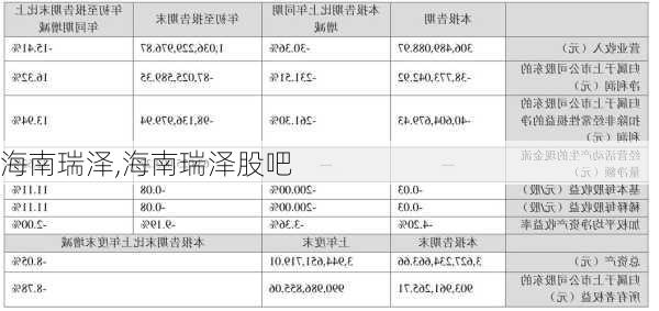 海南瑞泽,海南瑞泽股吧