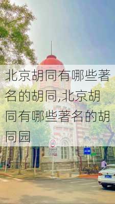 北京胡同有哪些著名的胡同,北京胡同有哪些著名的胡同园