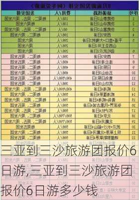 三亚到三沙旅游团报价6日游,三亚到三沙旅游团报价6日游多少钱