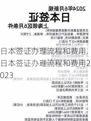 日本签证办理流程和费用,日本签证办理流程和费用2023