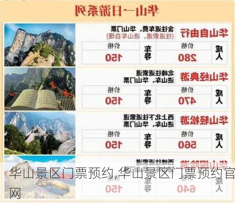 华山景区门票预约,华山景区门票预约官网