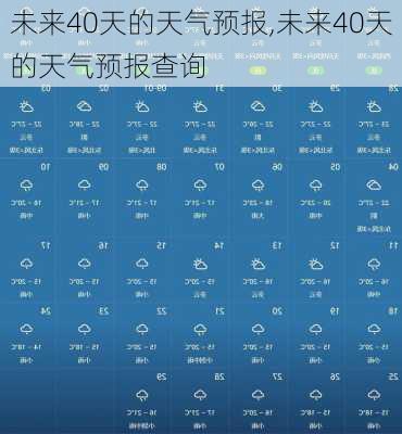 未来40天的天气预报,未来40天的天气预报查询