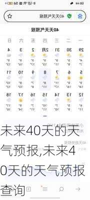 未来40天的天气预报,未来40天的天气预报查询