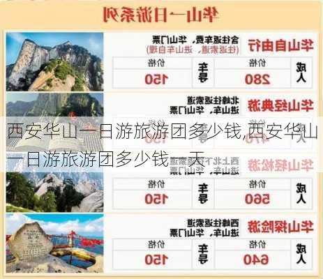 西安华山一日游旅游团多少钱,西安华山一日游旅游团多少钱一天