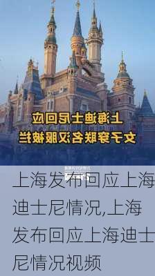 上海发布回应上海迪士尼情况,上海发布回应上海迪士尼情况视频